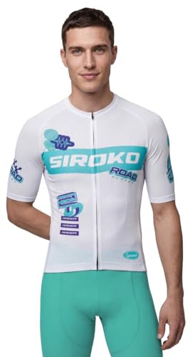 SIROKO - Maillot de Ciclismo Verano M8 NRC White - XL - Blanco