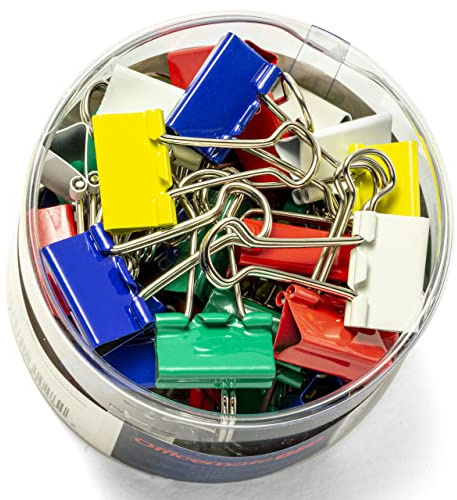 Officemate - Binder Clips, Metal, 3/4quot;, Assorted Colors, 36/Pack 31028 (DMi PK