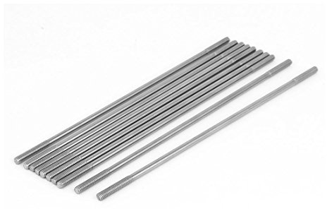 uxcell M4x160mm 304 Stainless Steel Double End Threaded Stud Screw Bolt 10pcs