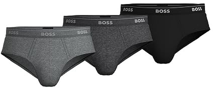Hugo Boss Men's 3p Us Co 10145963 01brief Us Co Us Co 01breve Us Co 1014596 Briefs, Charcoal/Black/Dark Grey, S UK