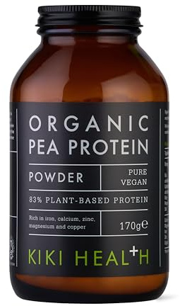 KIKI Health Organic Pea Protein Powder | High Protein Content, Organic & Sustainably Sourced | Vegan-Friendly, Low in Fat - Versatile & Easy to Use | Suitable for Vegetarians & Vegans - 170g