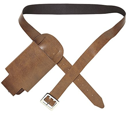 Widmann 91708 - Fondina per bottiglia, marrone, porta bibite, accessorio, costume, motto party, carnevale