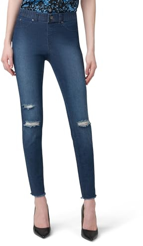 Hue Women's Ripped Knee Denim Leggings, Ink Wash, S