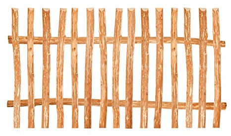 BooGardi Clôture en noisetier - 144 tailles - 80 x 120 cm (7-9 cm) - Kit de clôture en lattis - Clôture de jardin en bois