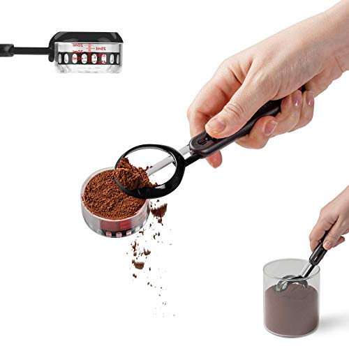 Dreamfarm Adjustable Coffee Level Measuring Scoop, Black Levoop Messlöffel, verstellbar, Schwarz, Kunststoff