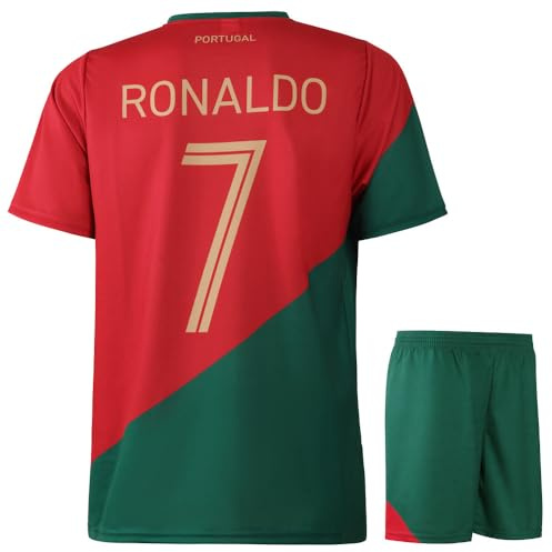 Portugal Fußball Trikot Set Heim - Kinder und Erwachsene - Jungen - Sportsachen - Geschenk - Sport t Shirt - Sportbekleidung - Größe L