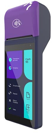 Registratore di cassa portatile Schermo da 5 pollici Touch Stampa termica All-in-One Raccolta e regolamento di codici QR commerciali