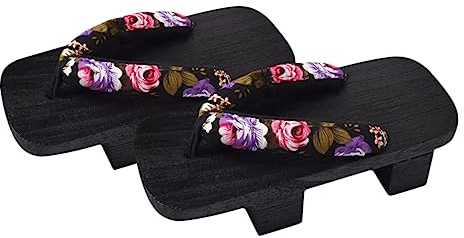 GALPADA Zoccoli Legno Donna Estivi in Legno Nero Design Slip-on Eleganti e Comodi per Party e Uso Quotidiano Taglia 38