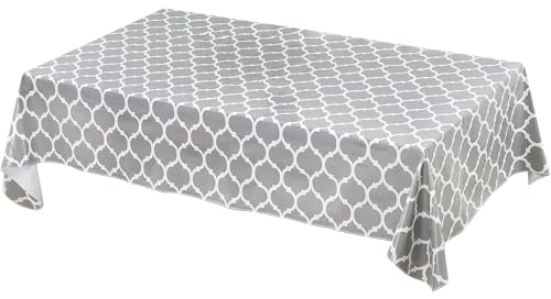 Volumoon Tovaglia Rettangolare Jacquard in Poliestere Lavabile - Tela Cerata Resistente all'Acqua per Cucina e Sala da Pranzo - 132 x 178 CM