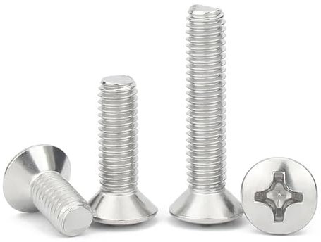 10-50pcs M2 M2.5 M3 M4 M5 M6 GB820 DIN966 A2-70 304 Stainless Steel Cross Recessed Raised Countersunk Head Half Oval Screw Bolt(10mm,(10pcs) M4)