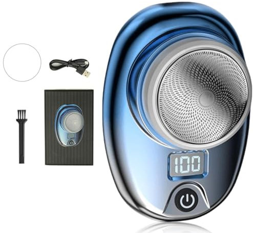 Mini Shaver Men: Shaver Men Electric, Rasoio elettrico portatile, USB Type C ricaricabile, Rasoio lavabile Wet and Dry, Display di potenza del rasoio
