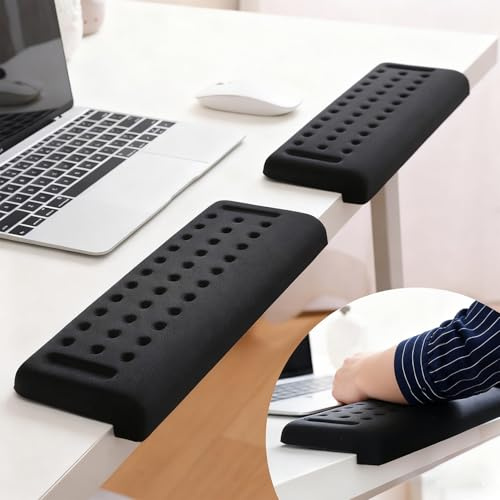 Cnwinu 2 Stück Tastatur Handballenauflage, Rutschfeste Maus Handgelenkstütze, L-Förmige Memory Foam Tastatur Handauflage, Ergonomische Wrist Rest, Handgelenkauflage für Büro, Tippen Wrist Support