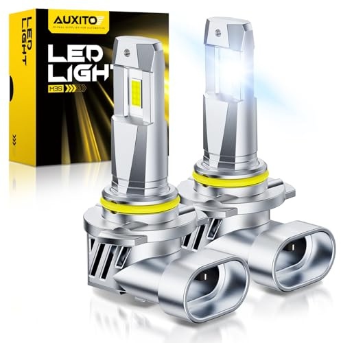 AUXITO 9005 HB3 Bulbs, 40000LM Brighter Ultra-Bright, Plug N Play, Long Lifespan, No Flicker, 99% Compatibility, 2PCS