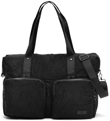 MISAKO Lucy Bolsa Fin de Semana con Bandolera extraíble ED. Mujer - Lucy Negro 36x52x17cm