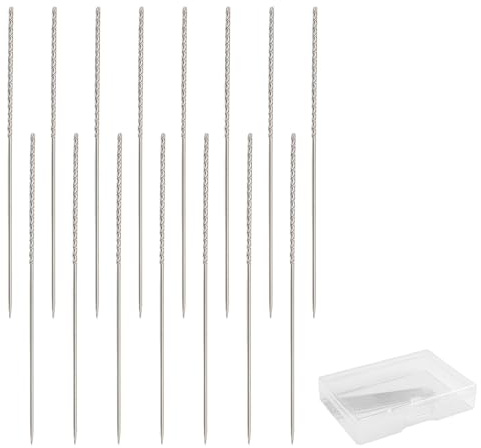 15 Pcs Snag Repair Needle, 2.36 Inch Snag Nab It Tool Leather Craft Sewing Stitching Needle for Knitted Picker Fabric Clothing and Woven Garments