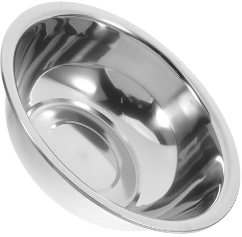 minkissy Bassin Bain de Pieds Acier Inoxydable 29 Cm Profond Polyvalent pour Lavage Visage et Lessive, Bol Bassin Multifonctionnel Léger Maison et Voyage