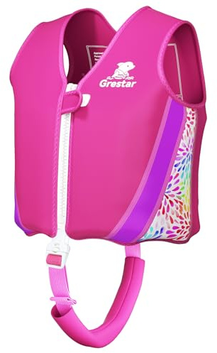 Gilet de Natation Enfant, Gilet Flottant pour Tout-Petit,Veste d'Entraînement de Natation avec 8 Flotteurs Amovibles, Sangle de Sécurité & Boucle, Veste Flottante pour Enfants Âge 2-6/15-30KG