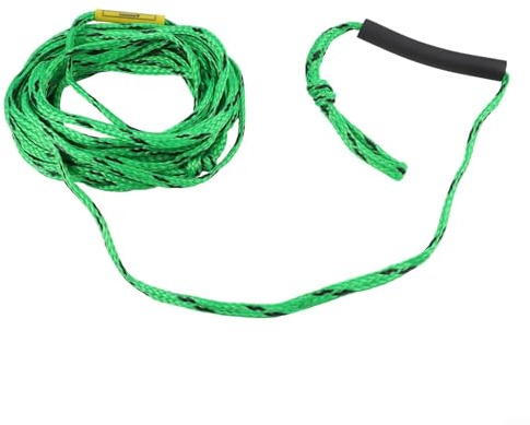 Corda da traino per barca, 18,3 m, 3K, galleggiante, per sci d'acqua, per 3 persone, wakeboard, ginocchiere, resistente, ad alta resistenza, colore verde (nero)