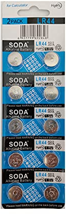 Batterie a bottone AG13 LR44, 10 batterie per confezione