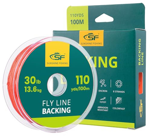 SF Geflochtene Fliegenfischerei, Forellenschnur, 13,6 kg, 100 m, Orange-N