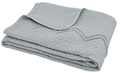 Sleepdown Zig Zag Tufted Throw Over Sofa Super Soft Warm Cosy Luxury Blanket Bedspread - Grey - 200cm x 150cm,5056242894292