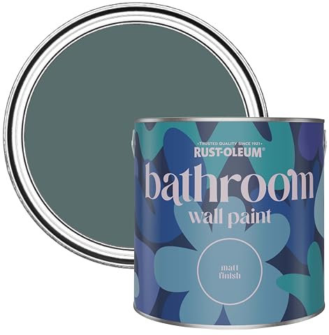 Rust-Oleum Dark Blue Water-Resistant Bathroom Wall & Ceiling Paint - Deep Sea 2.5L