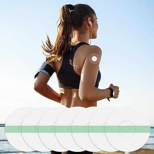 40 Pcs Parches Adhesivos Hipoalergénicos para Sensores de Glucosa Freestyle Libre 1 2 & 3, Resistente al Agua Agradable a la Piel Dura a Lungo