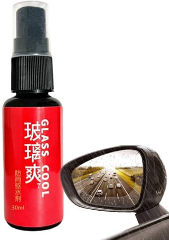 Spray pour pare-brise de voiture, agent anti-buée et anti-pluie pour vitres de voiture - Spray de pare-brise sûr 30 ml de liquides de lave-glace - Retrait du film de verre d'eau Clear Vision pour une