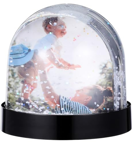 Cabilock Diy Photo Snow Globe Kit with Sublimation Blank Personalised Picture Frame Globe for Home and Party Decoration for Birthday Christmas Winter Holidays
