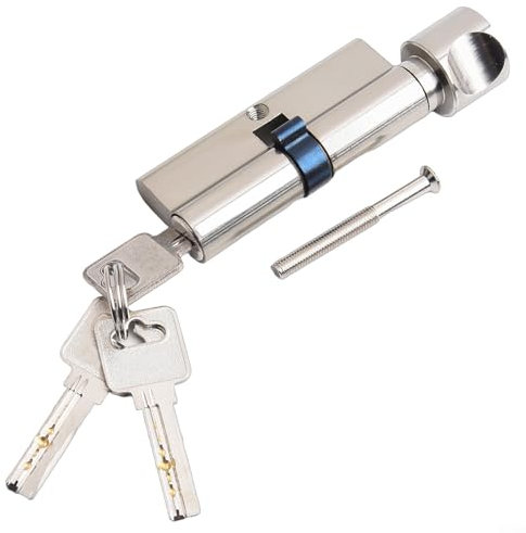 Aluminum Lock Knob Cylinder for Doors with Antitheft Features and 3 Keys (Nickel)