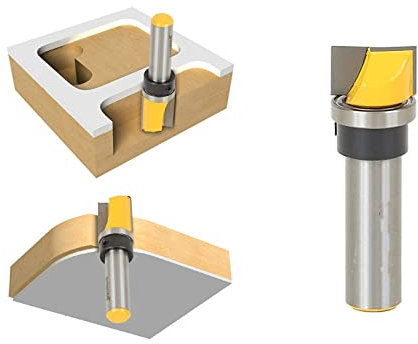 Fresa de mango de carburo sólido ， Broca de fresadora de mortaja/plantilla con vástago de 1/2, 1 pieza, for limpieza de fondo, cortador de espiga for carpintería