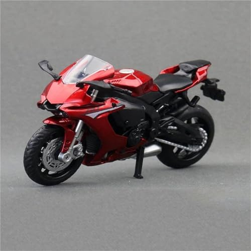 PuLaif Collection Moto Miniature Pour Y-AMAHA YZF-R1 À L'échelle 1/18 En Métal Moulé Sous Pression, Modèle Réduit De Véhicule Course, Cadeau Collection(Rosso)