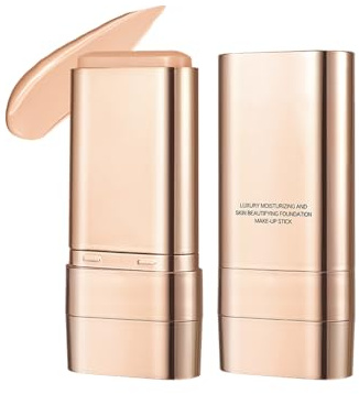 Full Coverage Foundation Stick, Luminous Dual-Ended Concealer Foundation Stick, 2-In-1 Foundation Stick mit Pinsel, Mehrzweck Wasserdichte Foundation Stick Für Alle (Hautfarbe,1PC)