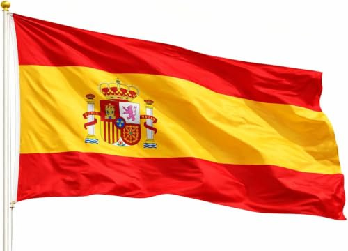 Bandera España - Mundial 2026 Bandera - Artículo para fanáticos - poliéster duradero y ojales metálicos - Campeonato Mundial (España 90x150 cm)