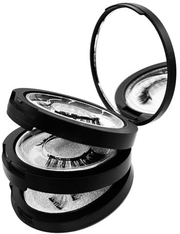 wiroouia Astuccio Portaciglia - Organizer Cosmetico a 3 Ripiani | Portaciglia Finte E Contenitore Per Make-Up - per Orecchini Fermagli Casa Vacanza Viaggio Pendolarismo