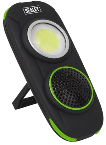 Sealey LED50WS Lampe torche LED COB rechargeable avec haut-parleur sans fil 10 W