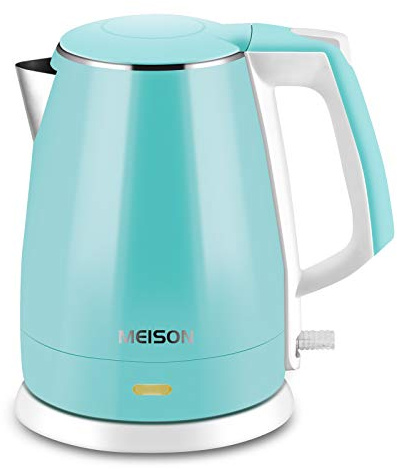 Electric Kettle(BPA Free), Double Wall Water Boiler Heater, Stainless Steel Interior, Cool Touch Coffee Pot & Tea Kettle, Auto Shut-Off and Boil-Dry Protection, 1.5L, 2 Year Warranty