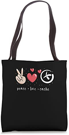 Peace Love Geocaching - Geocaching Tote Bag