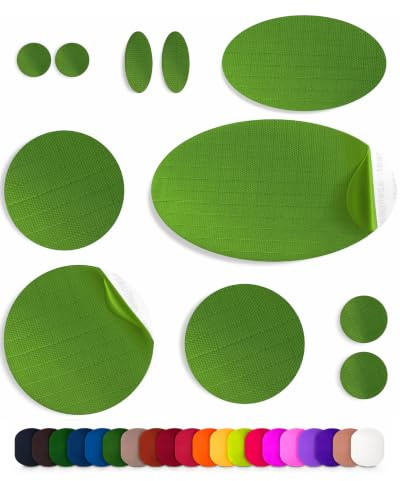 Stick-On Repair Patches for Down Jackets, Tents, 11 Pcs, Cool Green