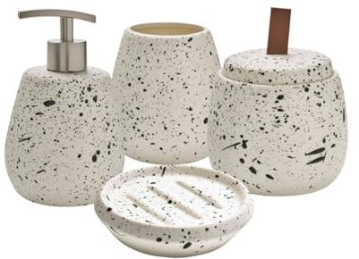 Set de Salle de Bain 4 pièces en céramique Blanc
