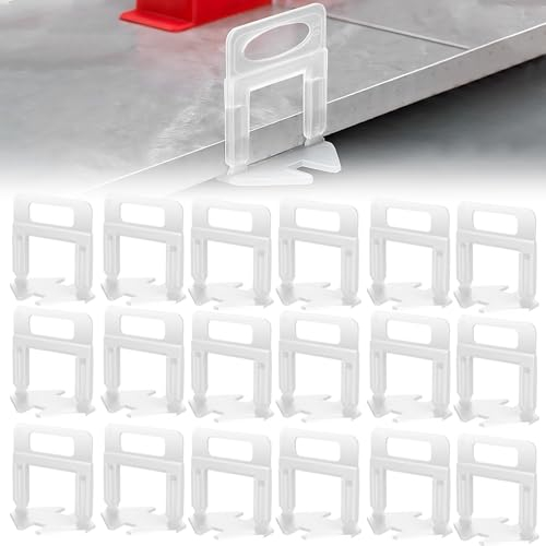 Fliesen Nivelliersystem 2mm Set - 2mm Fliesenverlegehilfe 400 Zuglaschen + 100 Fliesenkeile +1 Fliesenzange (3mm zuglaschen x 200pcs)