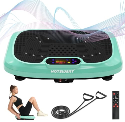 HOTSWEAT Máquina de ejercicio de placa de vibración para drenaje linfático, plataforma vibratoria de placa eléctrica, agitador para pérdida de peso, tabla de ejercicio con 120 niveles para gimnasio en