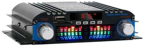 Controlador de DJ, Amplificador de sonido HiFi de potencia máxima de 1800W amplificador de Audio Digital de 4 canales reproductor Radio FM compatible con Control remoto