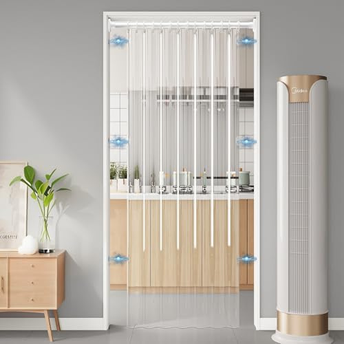 Icegrey Tenda magnetica oscurante, per porte a fisarmonica, per interni dell'armadio, divisorio, tenda invisibile, per camera da letto, soggiorno, porta, Stile 5
