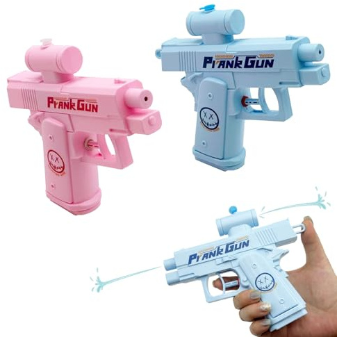 Mino Plus 2 Pack Prank Gun,Streich Wasserpistole,Reverse Water Spray Squirter Toys,Umgekehrte Wasserpistolen Sprühen Von Vorne Und Hinte,Lustige Wasserpistole für Erwachsene und Kinder