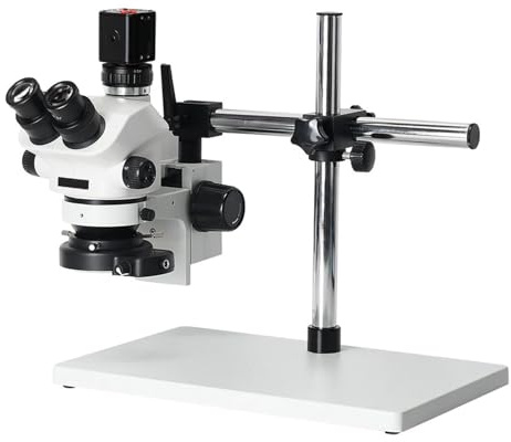 Industriella mikroskop 3,5X-100X Kontinuerlig Zoom Stereo Trinokulärt Mikroskop Med 24MP 4K 1080P Videokamera CTV Adapter Linsmikroskop Klar Bildkvalitet