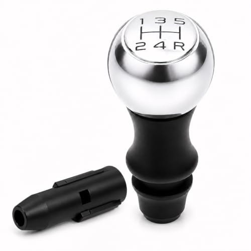 VJOLI Pommeau de Levier de 5 Vitesses Manuelle pour Voiture 206 207 3008 etc/ C2 C3 C4 Picasso Berlingo Saxo (Argent)