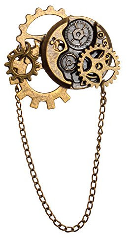 BLESSUME Broche Vintage Alliage Rétro Steampunk Broche Victorienne