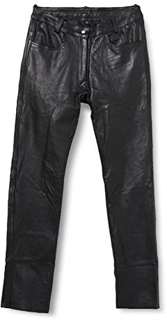 Bikers Gear Australia Pantaloni da Uomo in Morbida Pelle Rock And Roll per Moto Comfort in Pelle di Alta qualità, Colore Nero, Taglia 36 EU