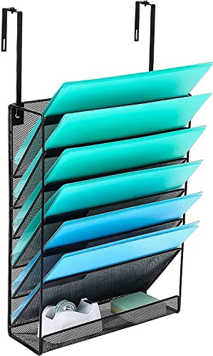Delifox 7 Compartment Wall Mounted Hanging File Organizer for Office